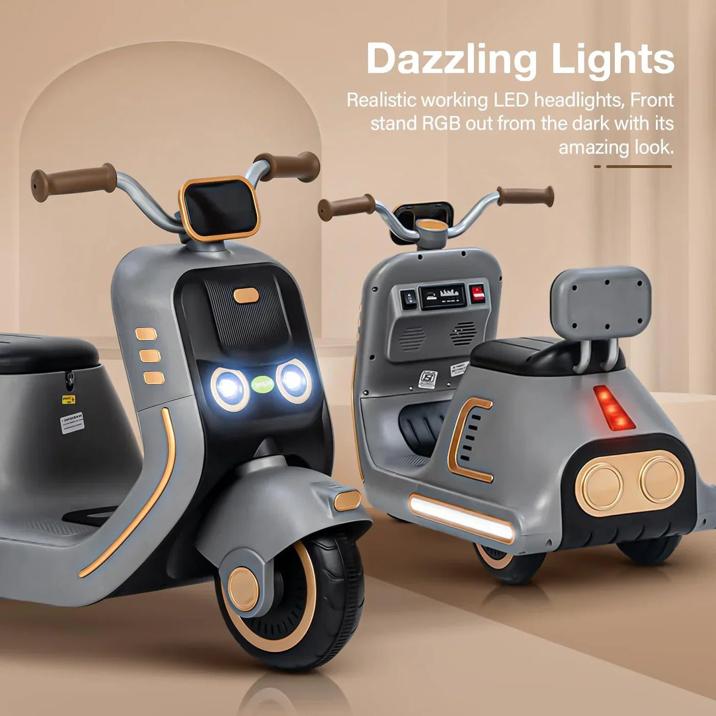 Kids Electric Motorcycle Ride-On Bike with 3 Wheels | Battery-Powered Toy for Boys & Girls Age 1–7 - Image 7