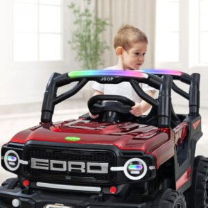 Kids 4x4 Wheel Drive Ride-On Jeep – Remote & Parent Control, LED Lights, Music & Rechargeable Battery