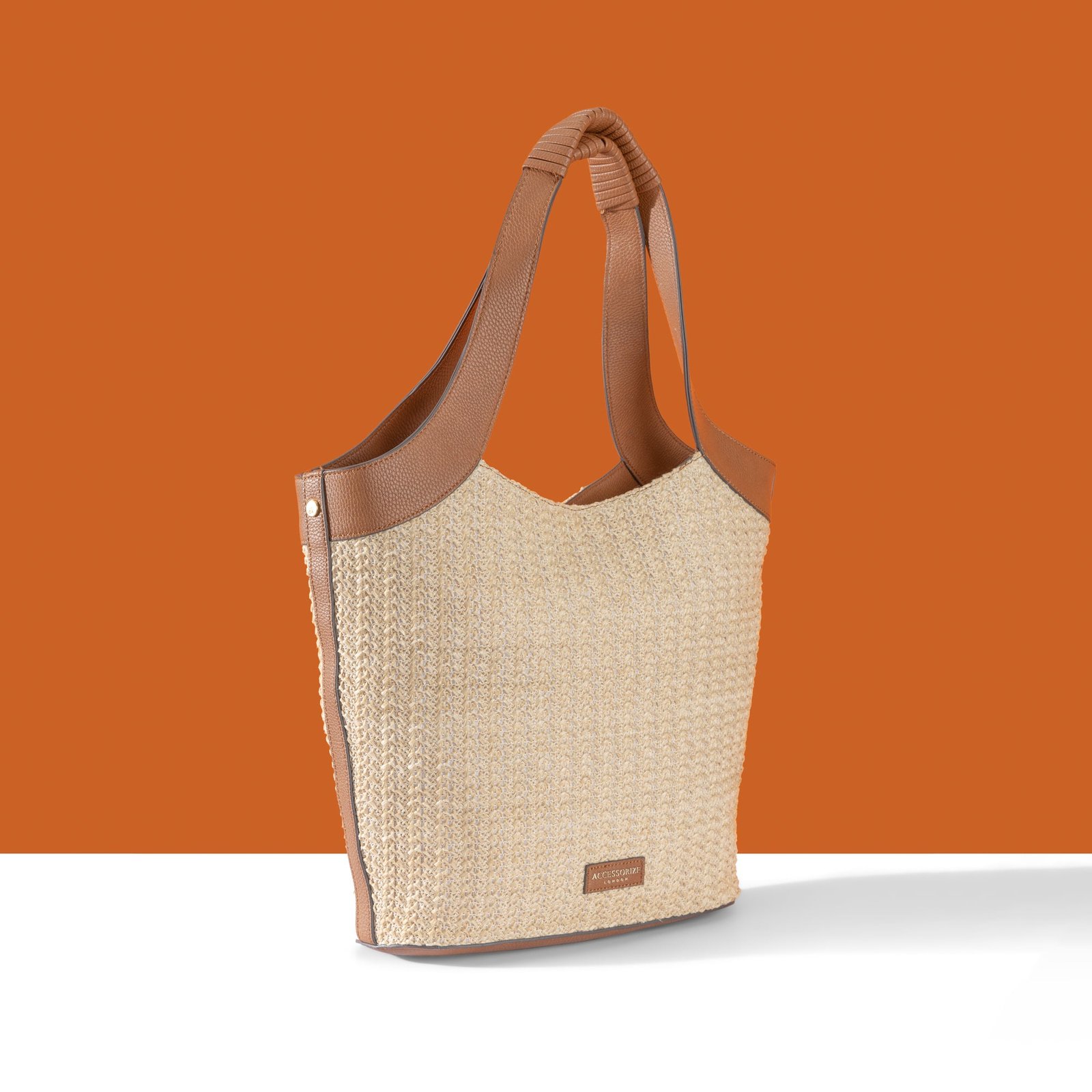 Accessorize London Women's Brown Woven Shoulder Bag – Stylish Everyday Handbag - Image 3