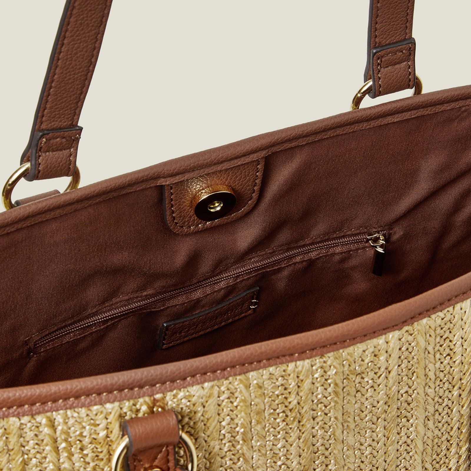 Gold Large Metallic Raffia Shopper Bag for Women – Spacious Lightweight Tote for Travel & Daily Use - Image 3