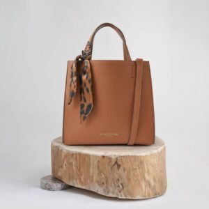 Brown Scarf Handle Handbag – Elegant, Trendy & Perfect for Everyday Style