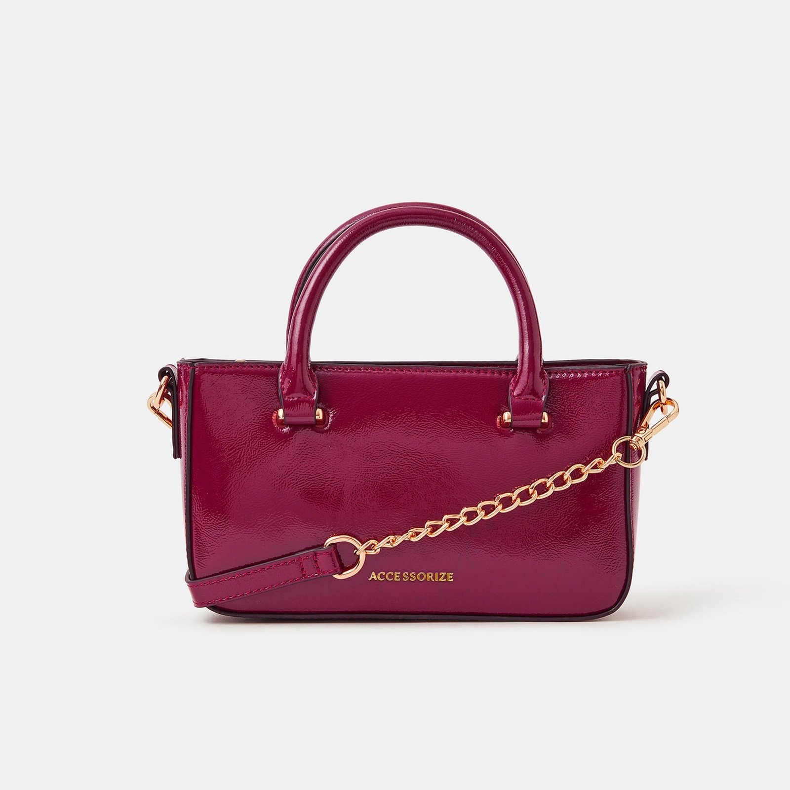 Red Patent Sling Bag for Women – Glossy Finish, Compact & Stylish Crossbody - Image 6