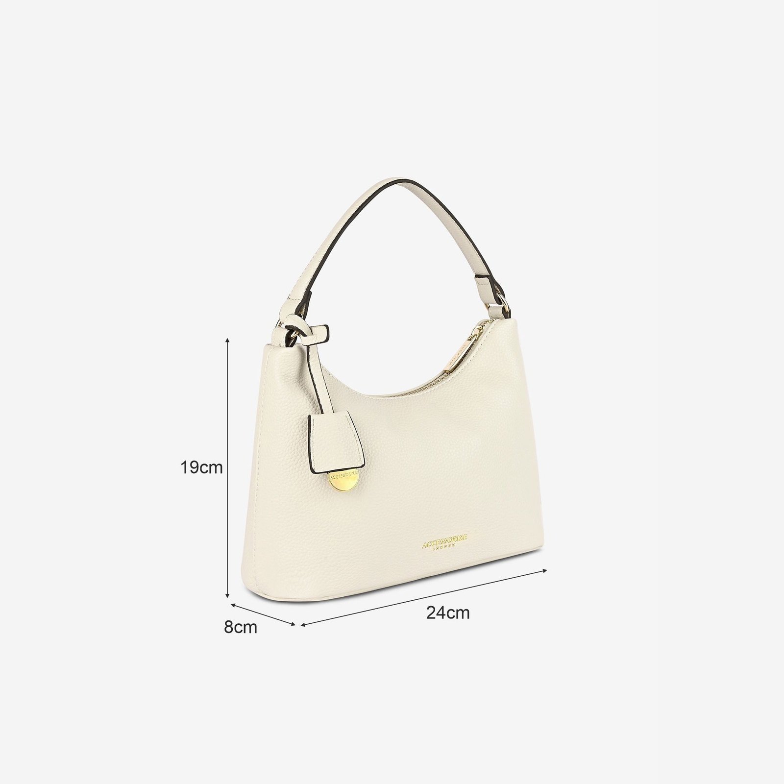 Accessorize London Women's Cream Dual Tone Satchel – Elegant Handbag for Work & Everyday Use - Image 2