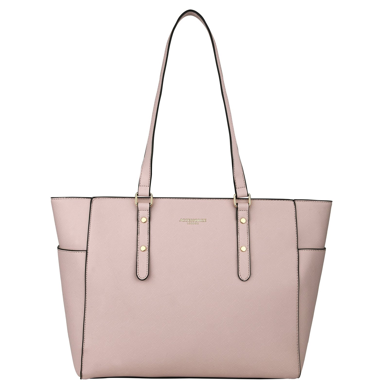 Accessorize London Women's Faux Leather Pink Venus Laptop Winged Tote Bag – Stylish Work & Everyday Handbag - Image 8