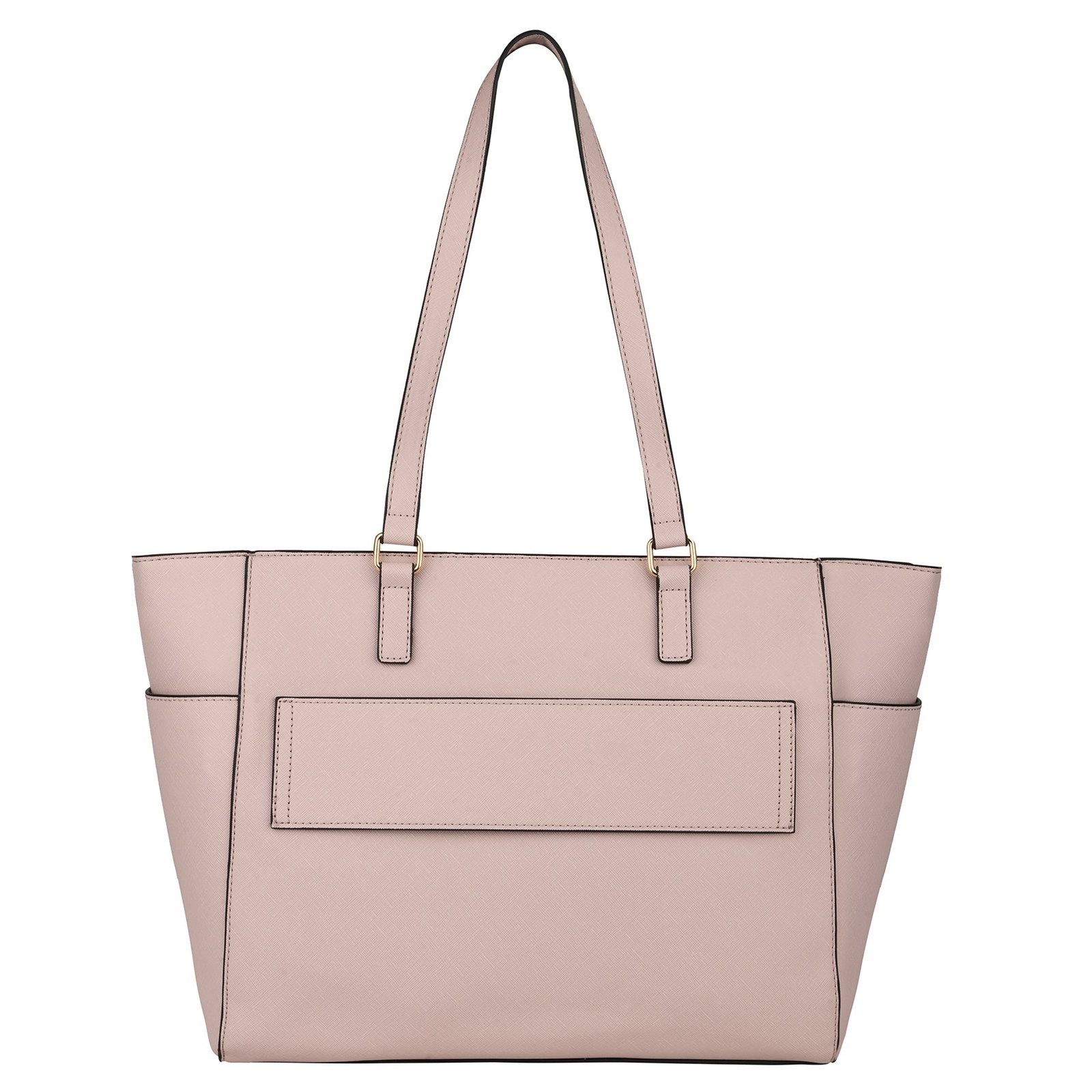 Accessorize London Women's Faux Leather Pink Venus Laptop Winged Tote Bag – Stylish Work & Everyday Handbag - Image 6