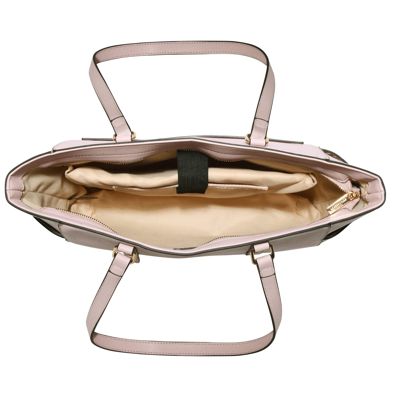 Accessorize London Women's Faux Leather Pink Venus Laptop Winged Tote Bag – Stylish Work & Everyday Handbag - Image 5