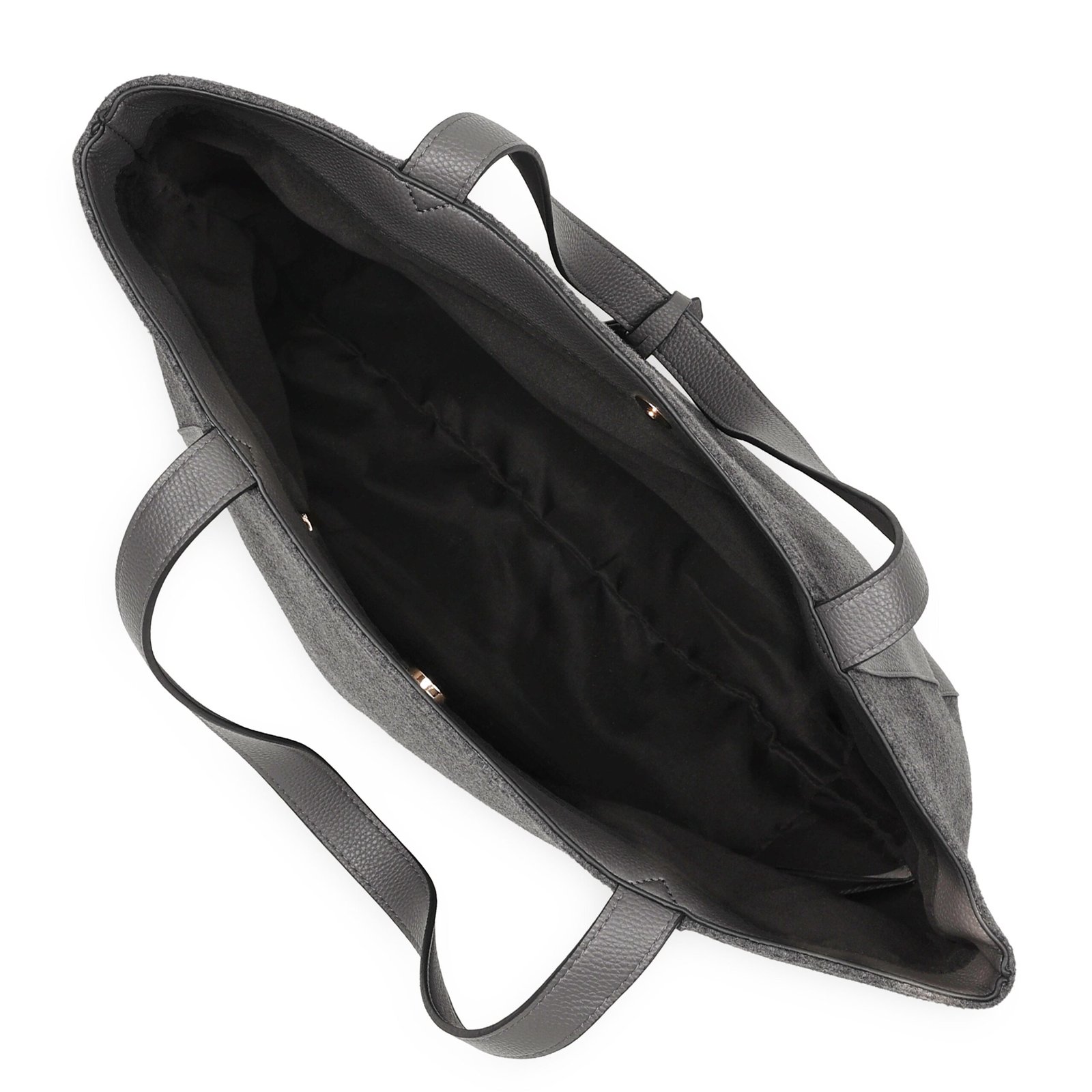 Grey Soft Scoop Handheld Bag for Women – Elegant Compact Handbag - Image 3