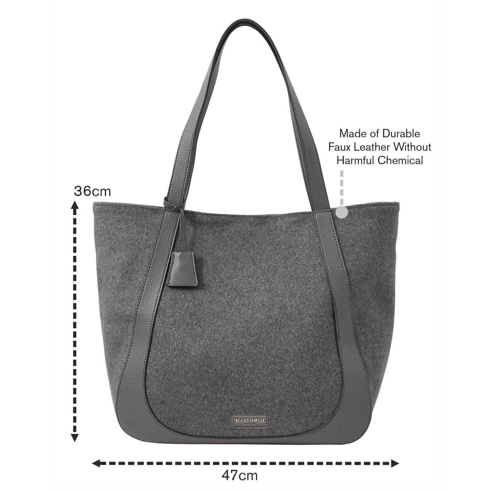 Grey Soft Scoop Handheld Bag for Women – Elegant Compact Handbag - Image 2
