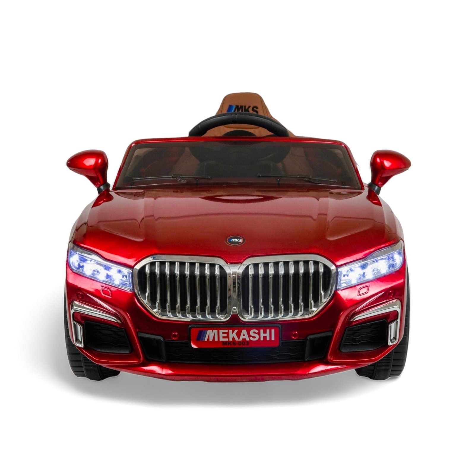MEKASHI Electric Car for Kids – 12V Battery, Remote Control, Metallic Red (ISI Mark) Remote, 12V Battery, 3 Speed, LED Lights, Music, Bluetooth, 1 to 11 Years, Swing Function, Long Wheelbase, ISI Mark, Metallic Red