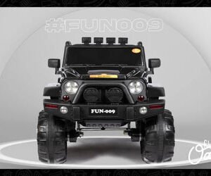 Kids Battery Operated Off-Road Jeep | 12V Electric Ride-On Car | Sturdy Build | Black Adventure Jeep for Kids | Max Load 45KG