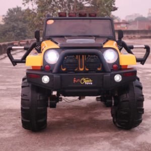 Kids Dual-Color Battery Operated Jeep | 12V Electric Ride-On Car | Sturdy Build | Off-Road Baby Jeep | Max Load 50KG | Adventure Ride for Kids