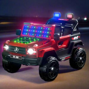 Kids Battery Operated Mercedes 4x4 Big Size Jeep | 12V Electric Ride-On Car | Sturdy Build | Luxury Red Off-Road Jeep for Kids | Max Load 50KG