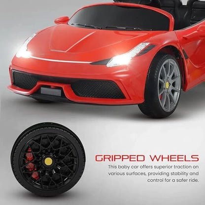 Ferrari Kids Red Supercar Ride-On | 12V Battery Powered Electric Car | Sturdy Build | 35KG Load Capacity - Image 4