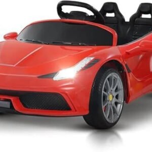 Ferrari Kids Red Supercar Ride-On | 12V Battery Powered Electric Car | Sturdy Build | 35KG Load Capacity